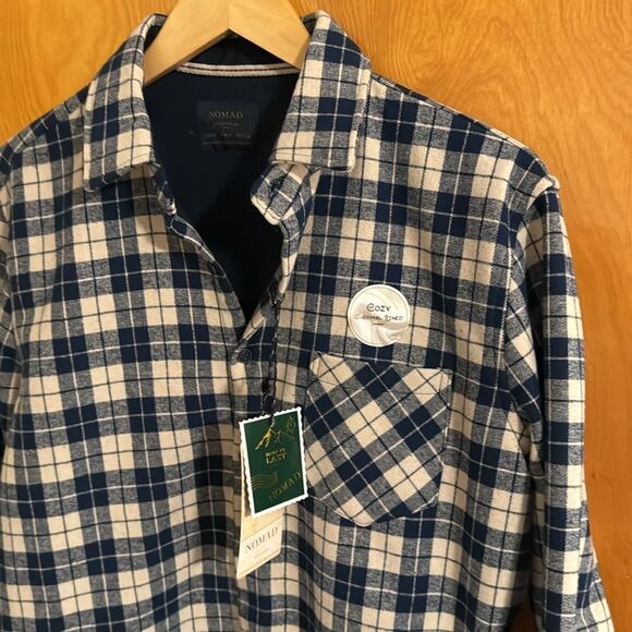 Flannel Shirt Mens Small Fleece Lined Plaid Nomad - Picture 2 of 2